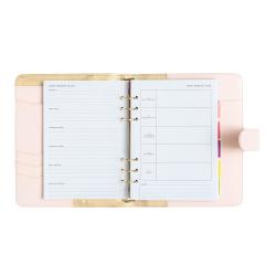 Ring Binder Daily Planner PU leather Women's Daily Schedule Planner Printing