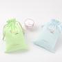 Recyclable Custom Logo Square Bottom Thick Canvas Makeup Drawstring Bag Large Dust Towel Packaging Cotton Cosmetic Pouch