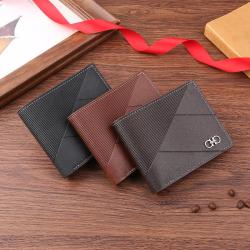 New style men's wallet, short and thin style, trendy money clip, multi-card slot, casual embossed, youth card holder,