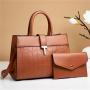 CCF539 Ladies Trendy Purses and Handbags Women 2pcs Crossbody Bag luxury Pu Leather Ladies Tote Bags Purses And Handbag
