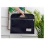 HR286 Customized Printed Logo Thick Portable File Bag Conference Zipper Information Bag Oxford Business Handbag Briefcase
