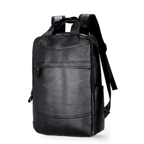 ZWY001 New Fashion Laptop Bag Man Backpack PU Leather Schoolbag Handheld Zipper Business Computer Bag Travel Outdoor Customize
