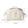 Leather Double Zipper Organ Pillow Makeup Bag Toilet Cosmetic Bags Travel Storage Case