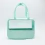 RTS Large Capacity Clear Makeup Bags With Chenille Letter Patches Waterproof Beach Transparent Toilet Cosmetic Bag with Handle