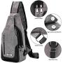 Large Capacity Lightweight Casual Canvas Single Shoulder Crossbody Chest Bag Sling Shoulder Bag With Usb Charging Port