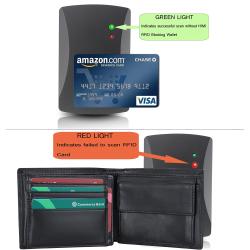 Trifold Leather Wallet for Men RFID Blocking Anti-Theft Credit Card Holder Wallet