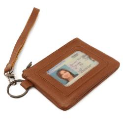 Handmade quality leather cards holder leather coin pouch leather card wallet zipper small wallet