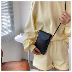 Custom mobile phone storage bag shopping all decorative zipper single shoulder oblique span small plus logo