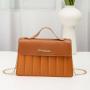 Summer Fresh Sweet Ladies Handbag Pure Color Fashion Shoulder Crossbody Bag Texture Fabric Large Capacity Magnetic Button Bag