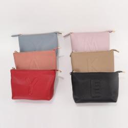 Custom PU Cosmetic Bag Zipper Pouch Makeup Sanitary Bags Personalized Logo Design Print Grocery Storage Clutch Make Up Bag