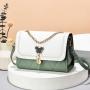 New Small Square Diamond Lattice Bag Pu Solid Zipper Fashion Single Shoulder Messenger Bag With Chain Ladies Handbag