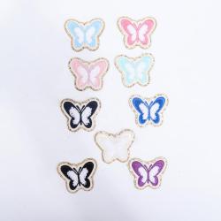 Self-adhesive Chenille Letter Pattern Patch Pearl Rhinestone Letter Sewing Embroidery Patch Stickers Flower Plane Patch