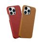Caja Del Telefono De Cuero Genuino Customized Luxury Pebbled Leather Mobile Cell Phone Case Back Cover For Iphone 13 14 Pro Max