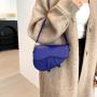 Western Style Women Bags 2024 Fashion New Trend Color Contrast Korean Single Shoulder Handbag Crossbody Saddle Bags