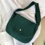 Korean Style Vintage Casual Crossbody Bag Small Artistic Canvas Shoulder Bag Fashion Student Reusable Bag