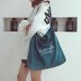 Corduroy Handbags Literary Embroidery Letter Tote Bag Retro College Style One-shoulder Diagonal Handbag Big Bag