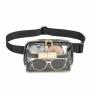 Custom Stadium Approved Women Men Tpu PVC Fanny Pack Crossbody Pouch Waist Bag 1L Clear Belt Bag with Metal Logo