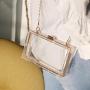 Daily wear multi-colors gold frame ladies fashion acrylic bag box 2024 CUBAN CHAIN