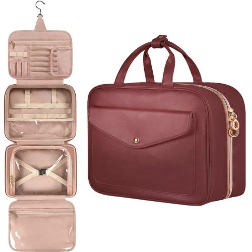 Private Label Cosmetic Bags Organization Travel Multiple Waterproof Toiletry Handbag Layers Quilted Portable Beauty Storage Bags