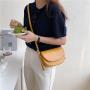 Wholesale Korea PU leather vegan Fashion flip cover women's shoulder bags Crossbody Semicircular small bag Women's Messenger Bag