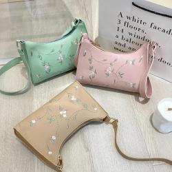 New Design Embroidered Hobo Underarm Bag 2024 Ladies Handbag Women's Sling Shoulder Bag Fashion Hand Bags for Women
