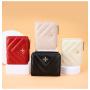 ZR618 Women's Short Wallet Fashion Girl Lovely Buckle Cross Wallet Horizontal Square Card Holder Handbag Coin Purse Zero Wallet