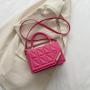 textured bag for women, new trendy and stylish hand-held small square bag, fashionable solid color single shoulder crossbody
