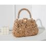 New Fashion Shiny Shoulder Purse Sequins Crystal Handle Party Wedding Clutch Evening Bags Handbags For Women