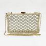 Fashionable new diamond inlaid transparent box acrylic small square bag