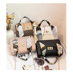 New Fashion Retro Women's Bag Mini Silk Scarf Handbag Single Shoulder Messenger Bag For Ladies Fashion Women's Shoulder Bag