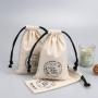 High Quality Organic Cotton Muslin Drawstring Bag Candle Gift Amulet Packaging Cotton Pouch