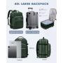 Flight Approved 40L Backpack for Men Women Waterproof Large TSA 17in Luggage Bag with 3 Packing Cubes Travel Backpacks Carry On