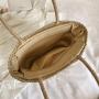 New Handmade Grass Weaving Large Capacity Beach Vacation Contrast Color Handbag