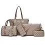 CCF88 New Trend Luxury Fashion Design Tote Bag 6pcs Handbag Sets Famous Brand Designer Ladies Purse Key Messenger Shoulder Bag