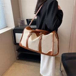 Custom Fitness Tote Bag with Large Capacity for Short-distance Canvas Travel Gym Shoulder Bag For Women