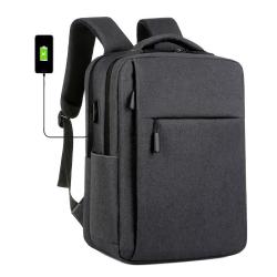 Unisex Large Capacity USB Laptop Backpack Waterproof Oxford Custom Schoolbag with Zipper Closure for Students