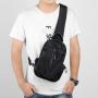 Small Crossbody Shoulder Bag Daypack Cycling Walking Waterproof Sling Chest Bag with USB Charging Port