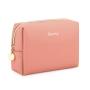 Makeup bag custom saffiano leather waterproof wholesale travel make up bag beauty zipper oem cosmetic bags for women