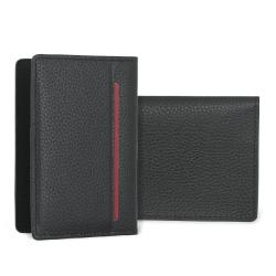 High Quality Multifunctional Short Card Holder Wallets Business Genuine Leather Id Credit Card Case Holder RFID Blocking Wallet