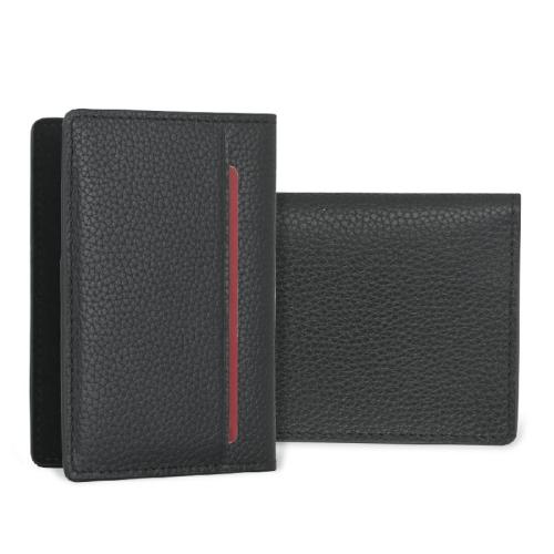 High Quality Multifunctional Short Card Holder Wallets Business Genuine Leather Id Credit Card Case Holder RFID Blocking Wallet