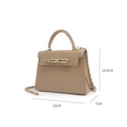 Newest Trendy Fashion Luxury Ladies Hand Bags Vegan Pu Leather Handbags For Women Unique Twist Metal Lock Womens Handbags