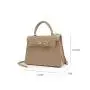 Newest Trendy Fashion Luxury Ladies Hand Bags Vegan Pu Leather Handbags For Women Unique Twist Metal Lock Womens Handbags