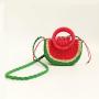 Custom 2024 Handmade Woven Straw Beach Bag For Summer Women With Colorful Handle Design