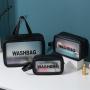New Arrival Large Capacity Fashion Travel Toiletry Bag Waterproof TPU Clear Zipper Cosmetic Bag Set