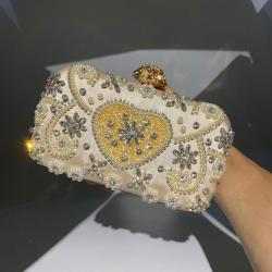 2024 Luxury Handbags Embroidered Diamond Clutch Bag Exquisite Handmade Evening Dinner Bags For Women