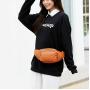 2024 Customized Embroidery PU Leather Fashion Fanny Pack For Unisex Crossbody Bag