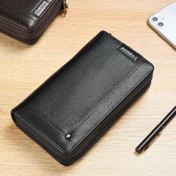 XL027 2024 Imported Classic Long Soft Leather Wallet Men New Version Leather Card Holder Wallet For Men Business Person Purse