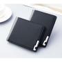 ZR401 New Men's Short Wallet with Multiple Card Slots Thin Soft Leather Dollar Wallet Trendy Business Cheap Wallet
