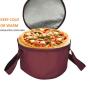 Outdoor Picnic Polyester Red Round Thermal Bag Reusable Insulated Lunch Cooler Bag