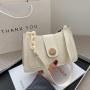 The Latest Fashionable Versatile Shoulder Bag Chain Underarm Handbag Stone Print Pu Leather Cross-body Messenger Bag